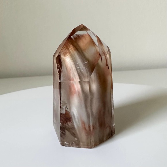 Fire Amphibole Quartz Tower Angel Phantom Point Crystal Natural High Quality - Picture 3 of 7